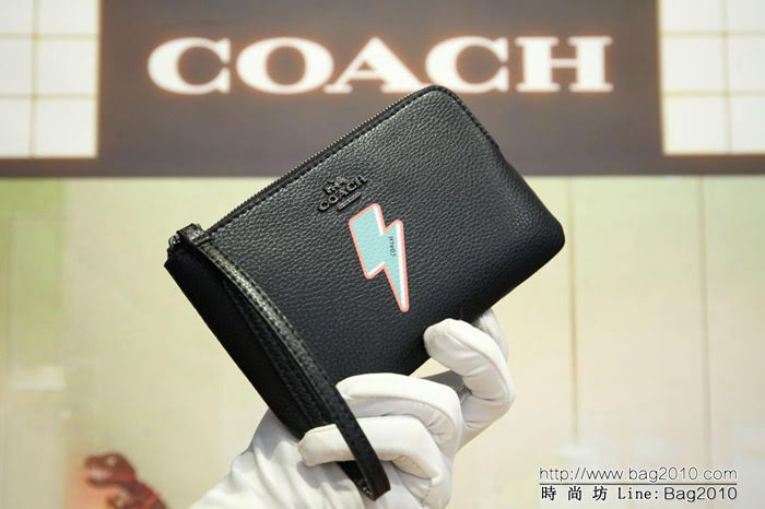COACH蔻馳 原單 專櫃新款 28384 手挽包 頭層牛皮零錢包  Chz1230